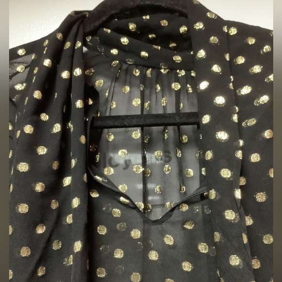 Prada Metallic Polka Dots Silk Blouse - Picture 4 of 8